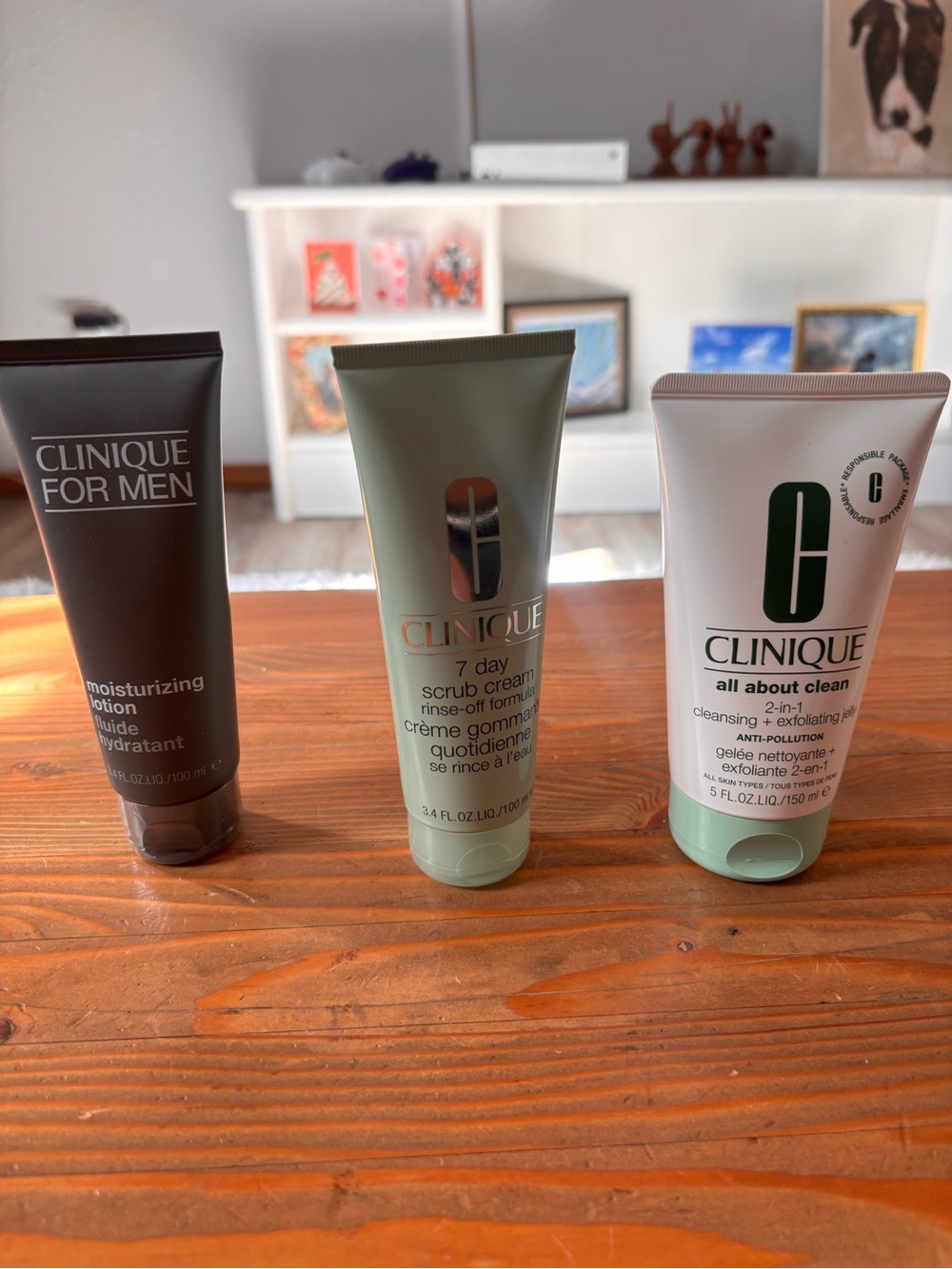 Clinique Skincare Lot Men Moisturizing Lotion 7 Day Scrub Exfoliating Jelly NEW